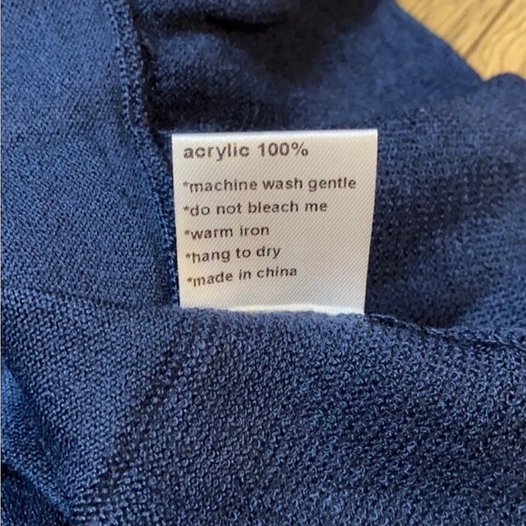 Ruffle Top Navy Blue Cry Baby Long Sleeve Cardigan Peplum Button Down V Neck XS - Picture 4 of 5